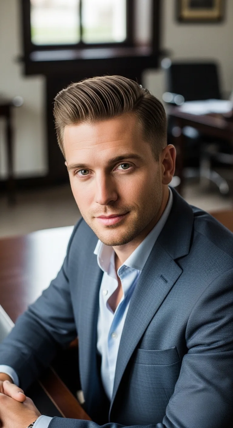 12 Professional Short Hairstyles for Men That Impress 8 Business Pompadour