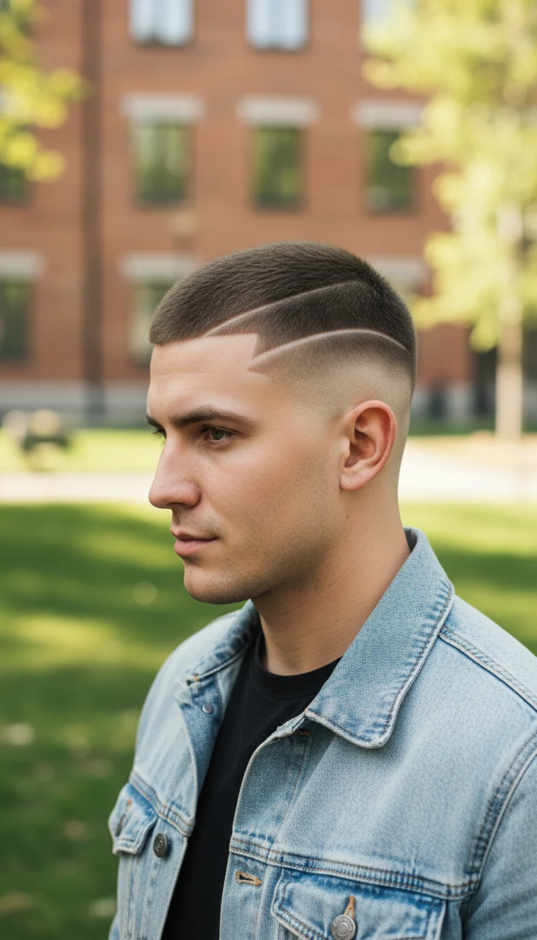 Buzz Cut Hairstyles: 8 Ideas That Make You Look Sharper 10 Buzz With Design Or Part