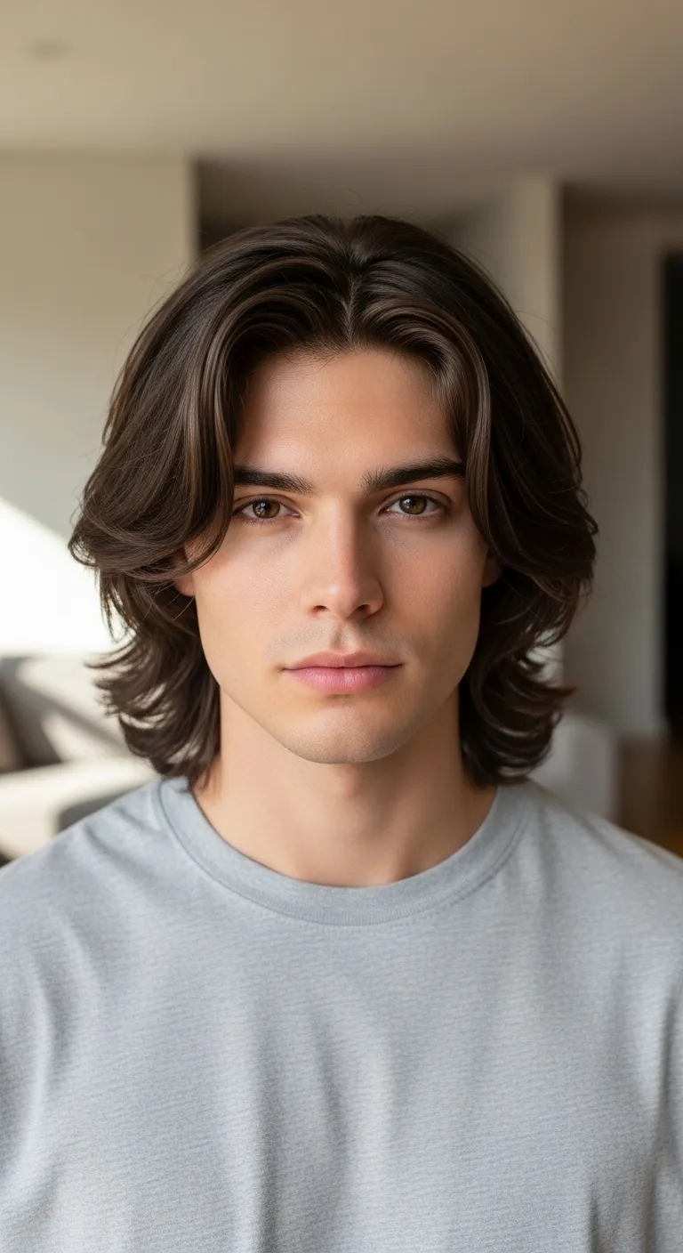 Long Hairstyles for Men: 9 Viral Ideas You’ll Want Now 6 Clean Middle Part