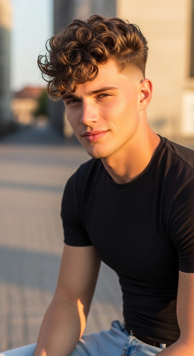 Viral 7 Growing Out Hair Hairstyles Ideas for Men 7 Curly Top With Defined Sides