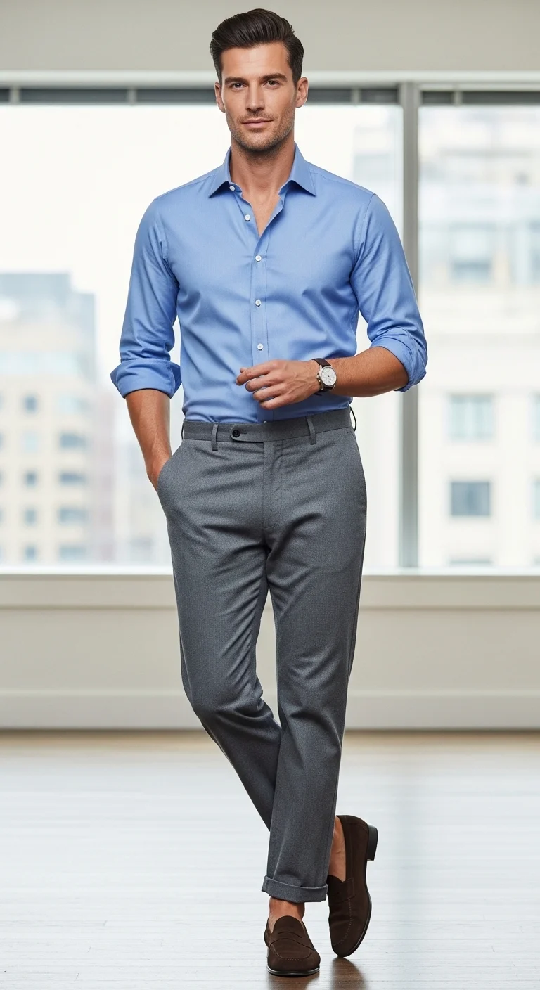 Business Casual Outfits for Men: 9 Ideas That Actually Work 12 Dress Shirt With Casual Trousers Mix