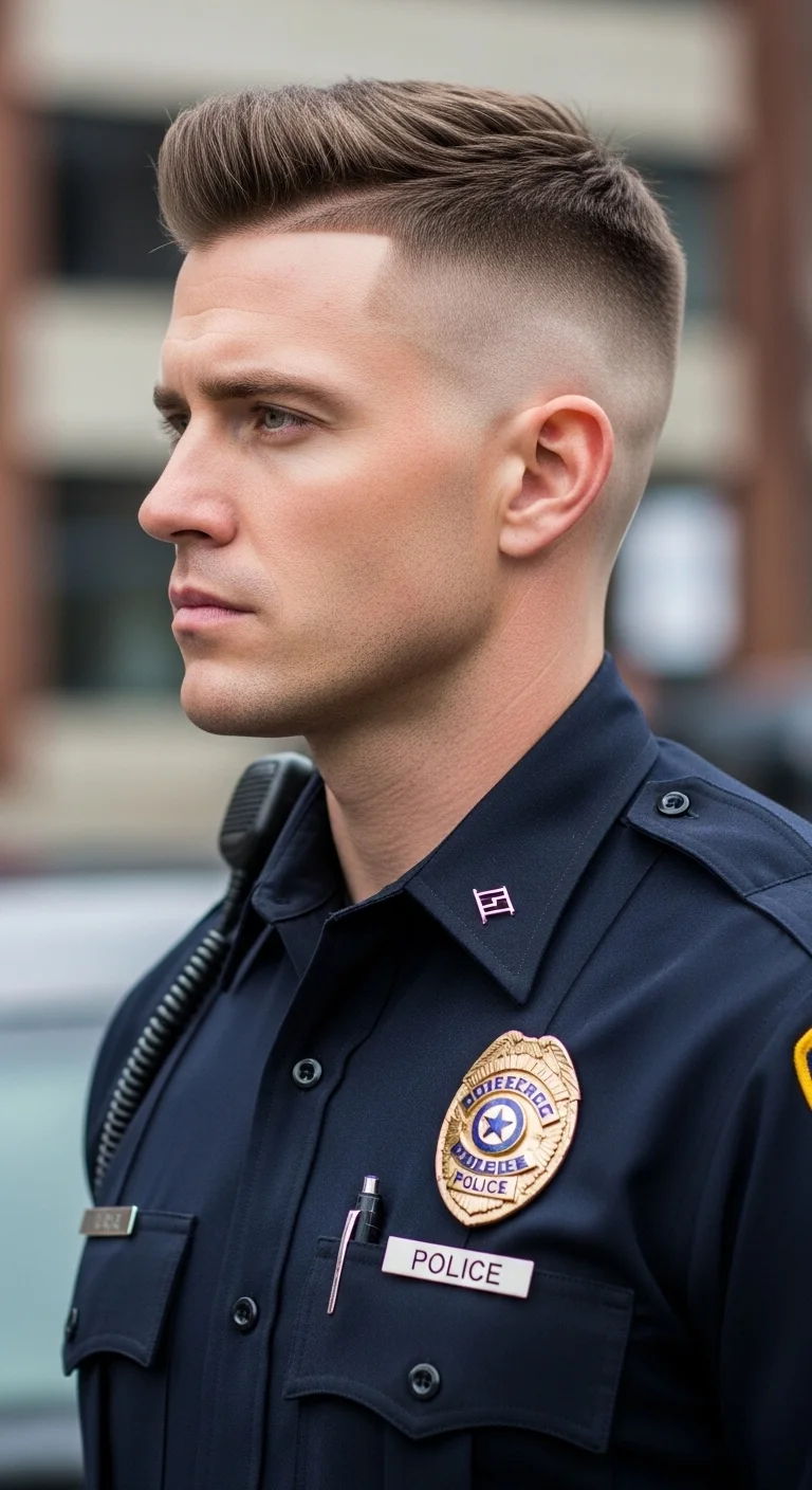 Sharp Cuts: 12 Police Haircut Styles for Men Ideas 6 High And Tight With Skin Fade
