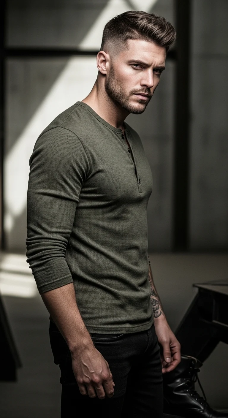 9 Buzz Fade Haircut for Men That Look Insanely Sharp 9 Induction Buzz With Shadow Fade: Military Roots, Modern Twist