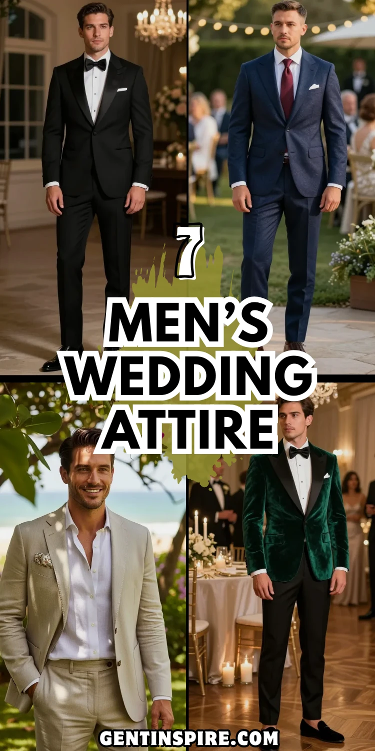 7 Men’s Wedding Attire Ideas You’ll Actually Wear 2 Men’s Wedding Attire