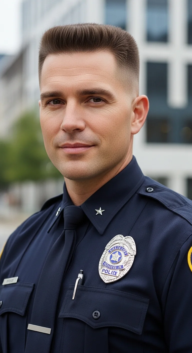 Sharp Cuts: 12 Police Haircut Styles for Men Ideas 9 Modern Flat Top
