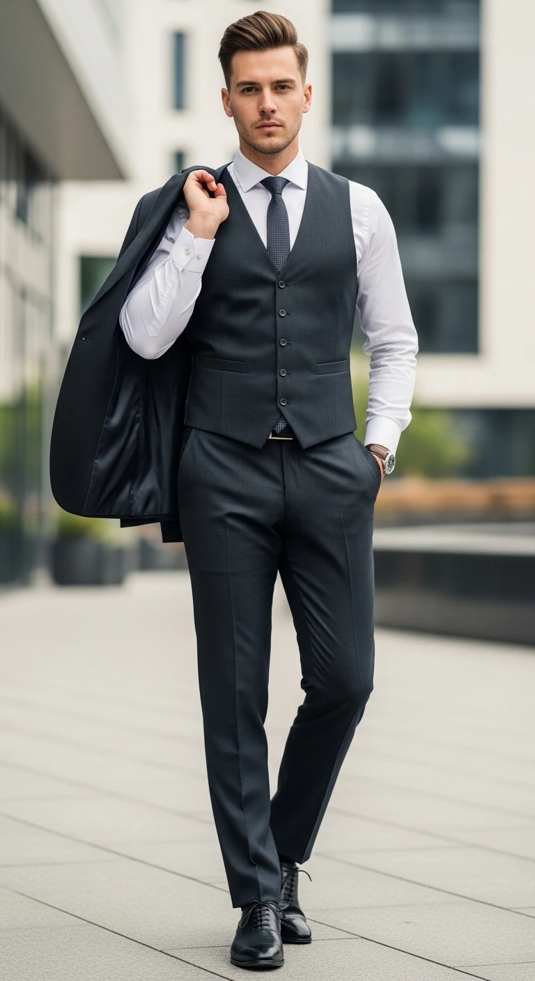 Men’s Wedding Suit: 10 Ideas That Look Iconic in Photos 7 Modern Three-Piece: Vest That Fit