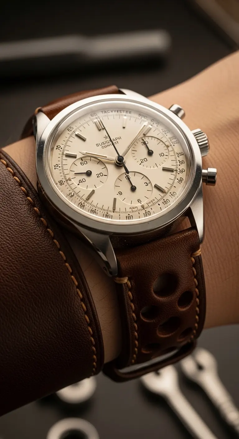 12 Custom Watch Straps Ideas for Men That Turn Heads 6 Rally Strap Vibes For Petrolheads