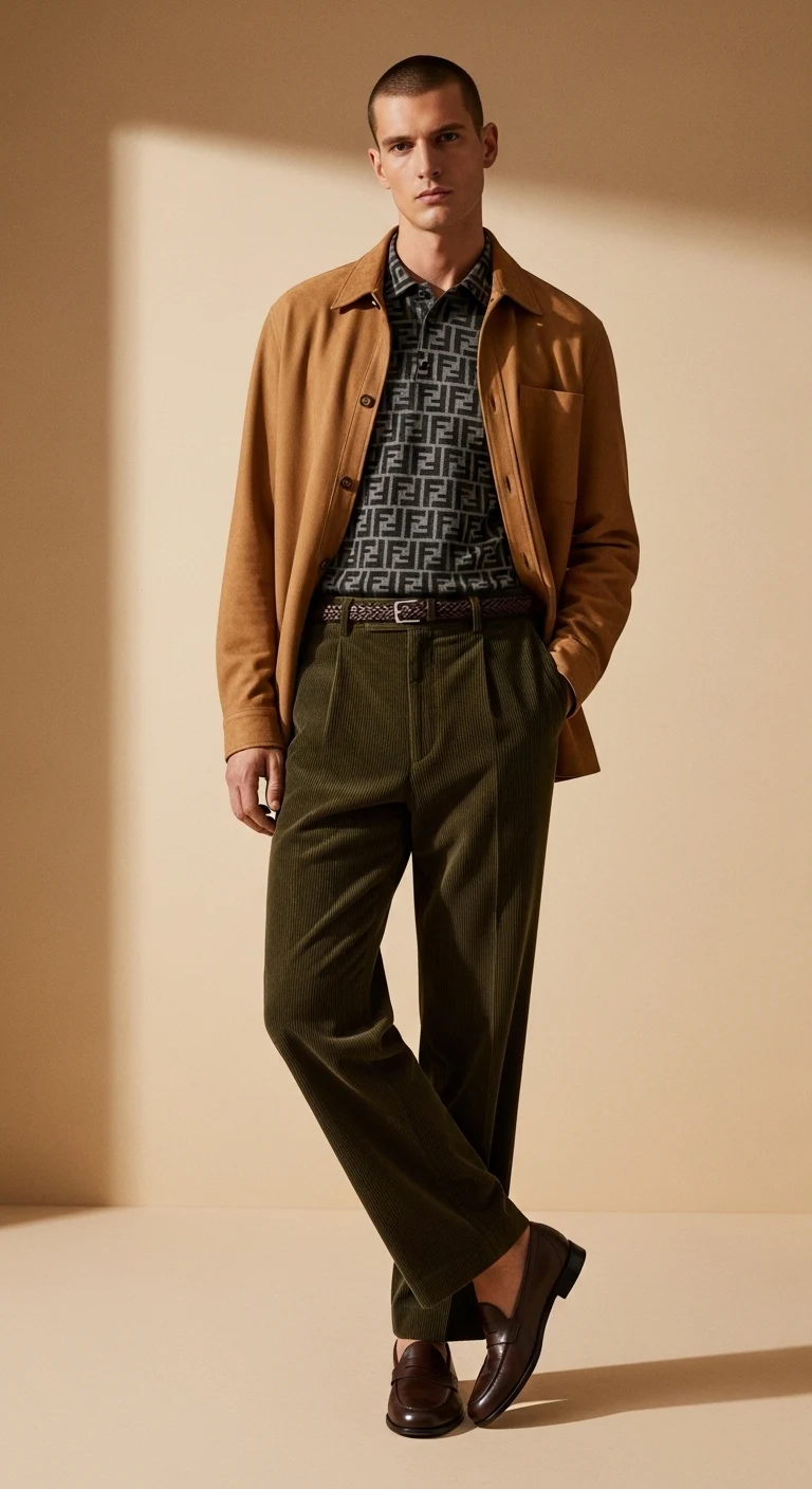 Fendi Menswear: 12 Luxury Looks for Modern Men 15 Play With Texture: Corduroy, Suede, And Jacquard