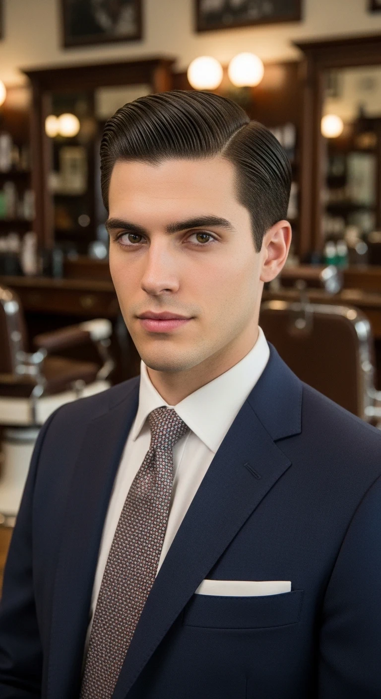 Professional Men’s Hairstyles: 11 Ideas That Look Sharp Now 7 Slicked Back (Soft, Not Greasy)