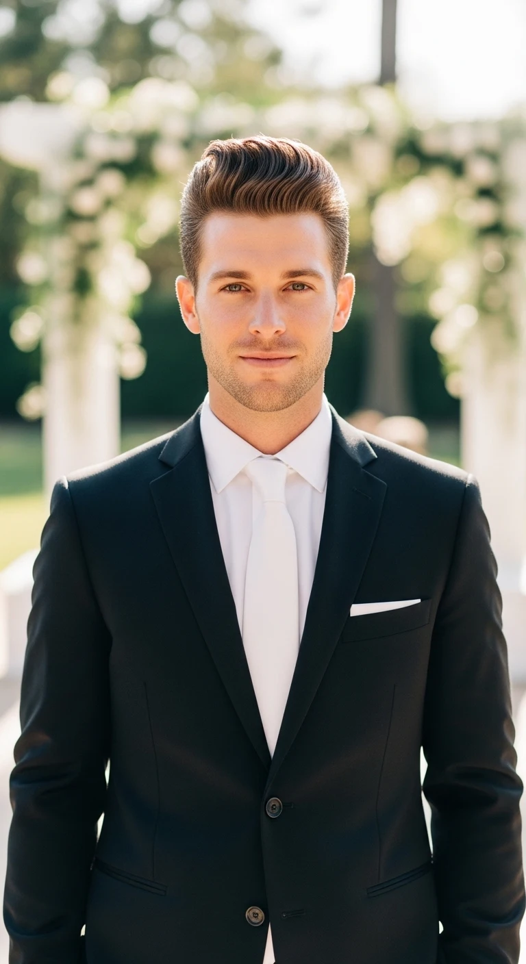 10 Wedding Hairstyles for Men: Viral Ideas You’ll Love 6 Slicked-Back Undercut