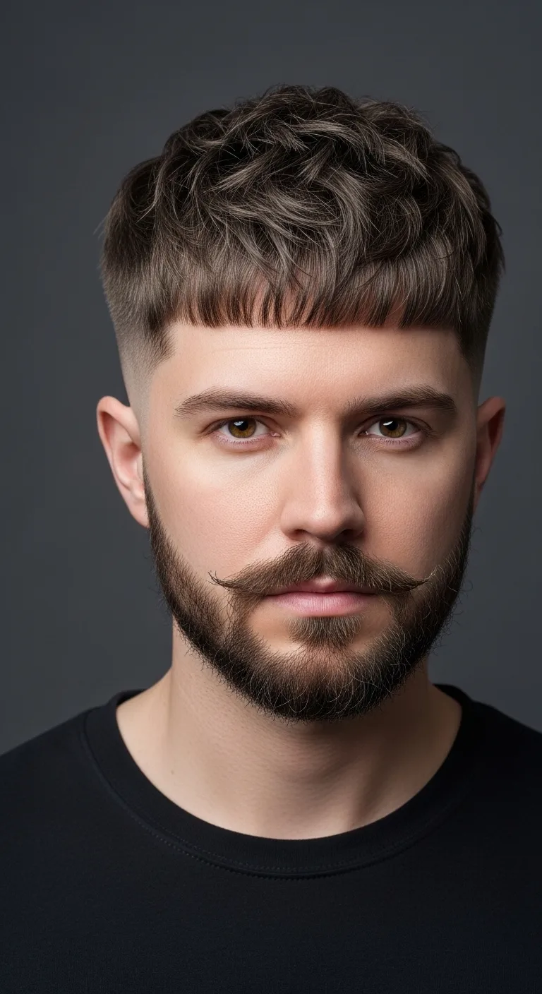 7 Short Hair with Beard Styles for Men That Look Sharp 6 Textured Crop Short Boxed Beard