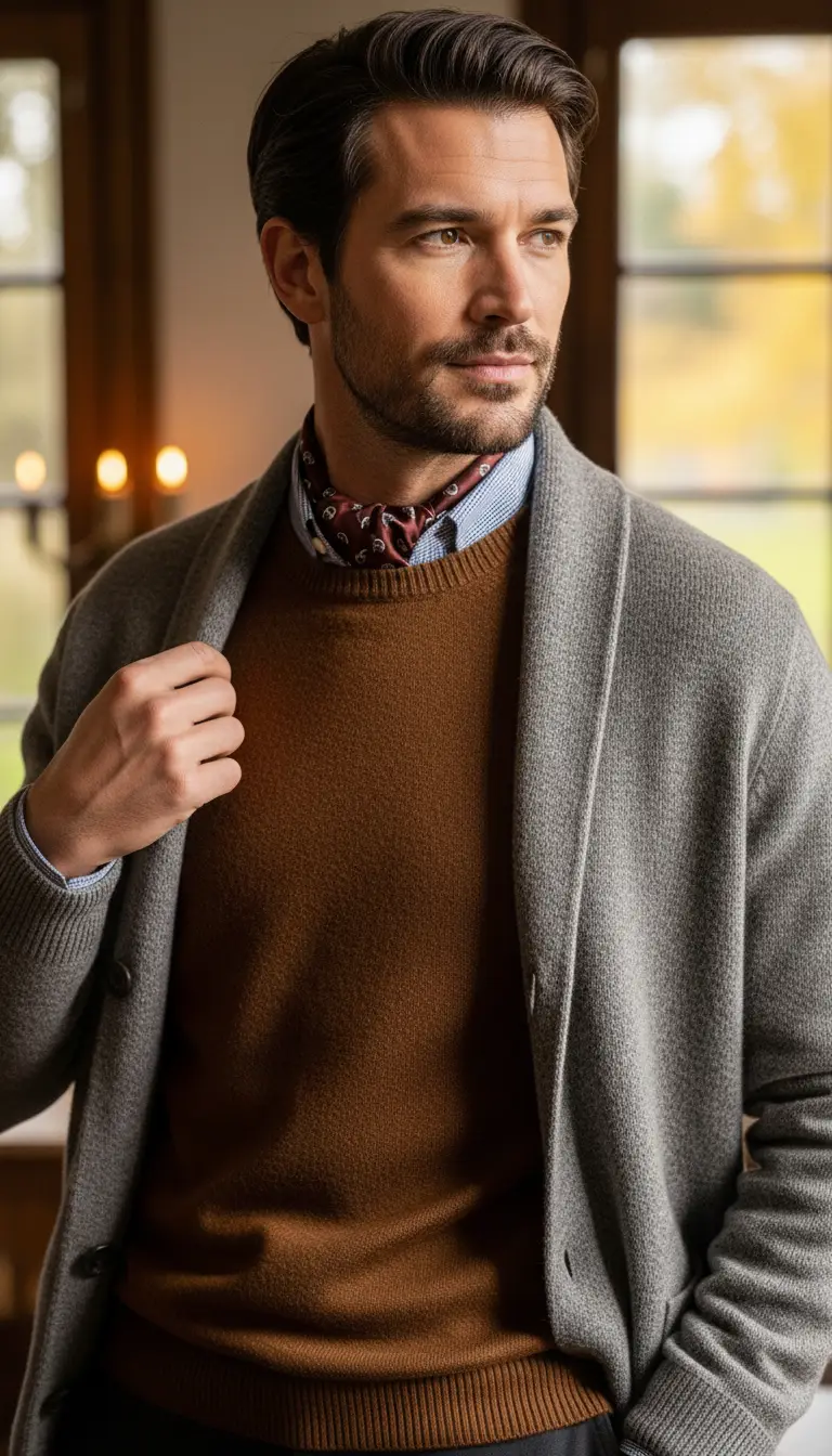 10 Ascot Tie for Men That Turn Heads 7 Tucked-Under Knit