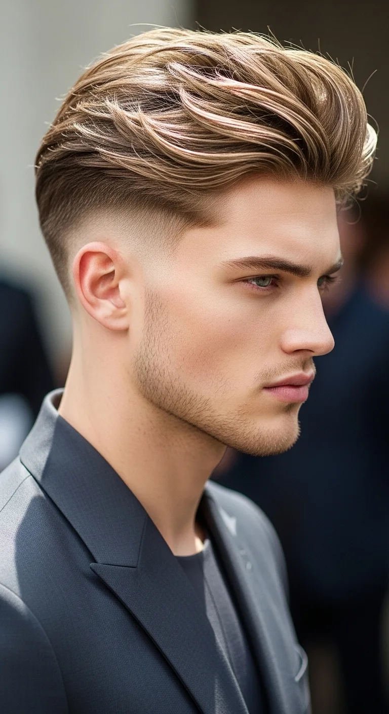 11 Wolf Cut Hairstyles for Men Viral Ideas to Try Now 14 Wolf-Fade Hybrid