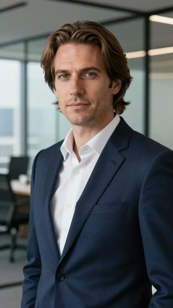 12 Corporate Haircuts for Men Ideas That Mean Business 9 Brushed-Back Medium Length