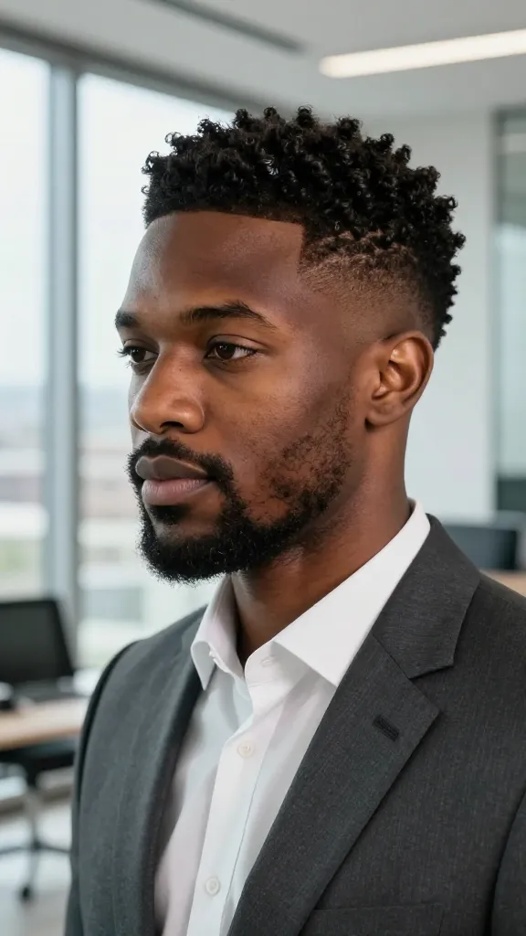 Professional Men’s Hairstyles: 11 Ideas That Look Sharp Now 8 Short Afro With A Clean Line-Up