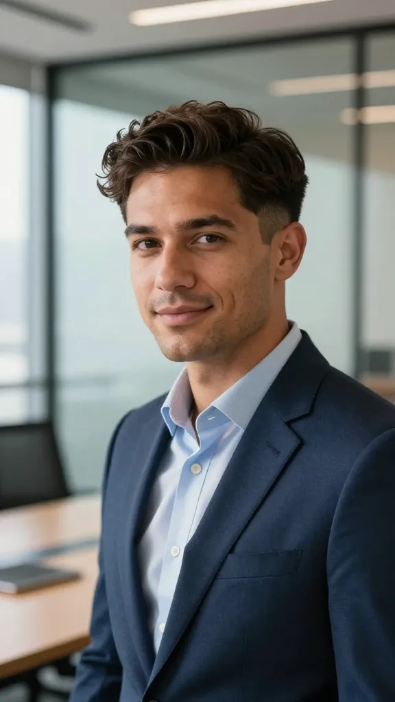 12 Professional Short Hairstyles for Men That Impress 9 Scissor Taper With Natural Flow