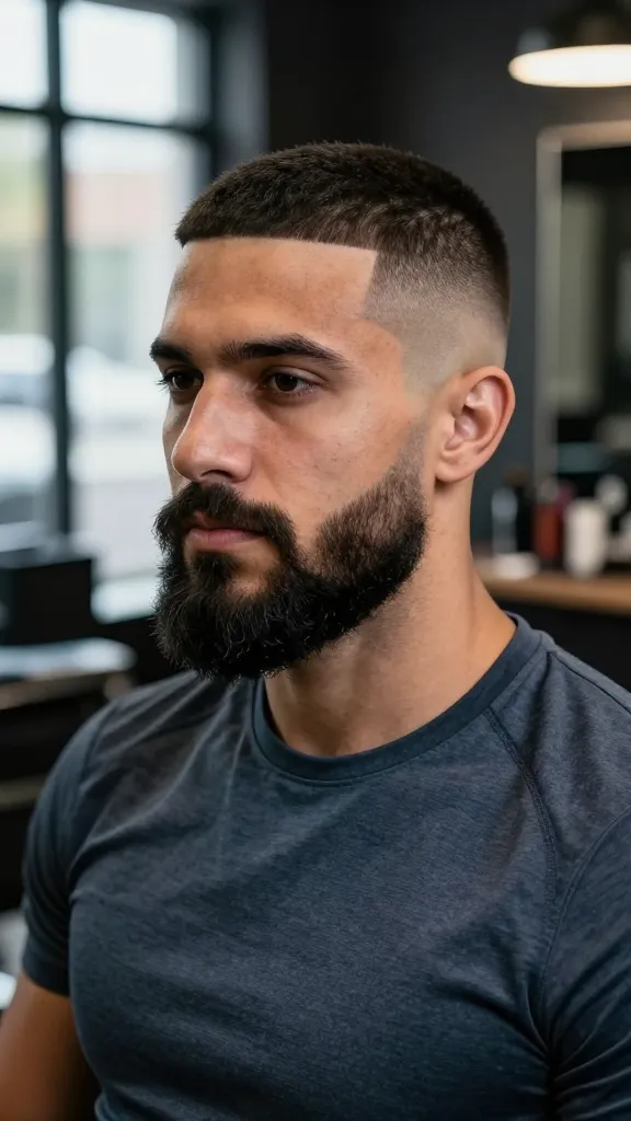 7 Short Hair with Beard Styles for Men That Look Sharp 7 High Fade Crew + Faded Beard