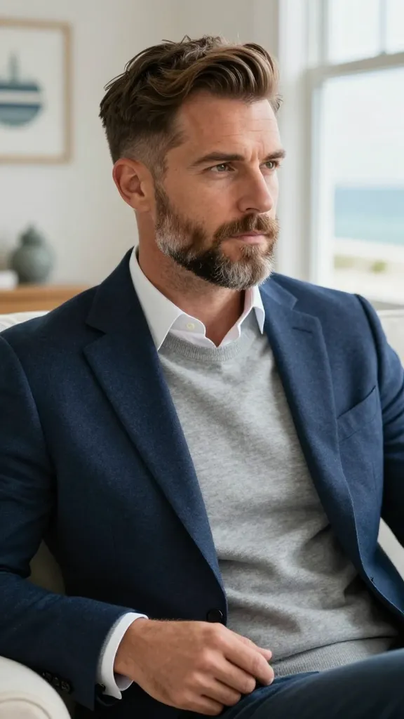 7 Short Hair with Beard Styles for Men That Look Sharp 10 Ivy League Crop + Heavy Stubble