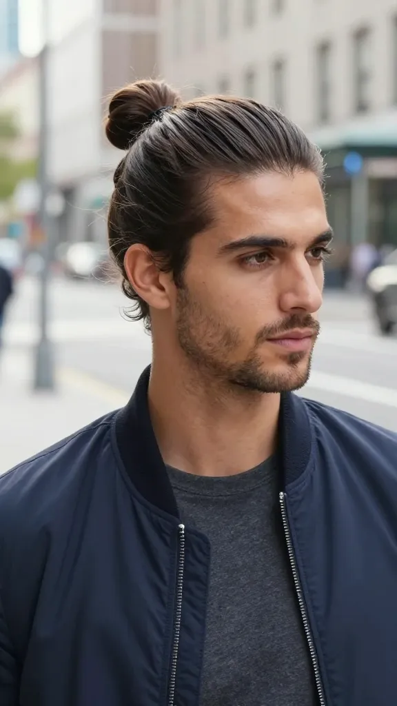 Master 10 Groomed Long Hair Hairstyles Ideas for Men 5 Polished Man Bun