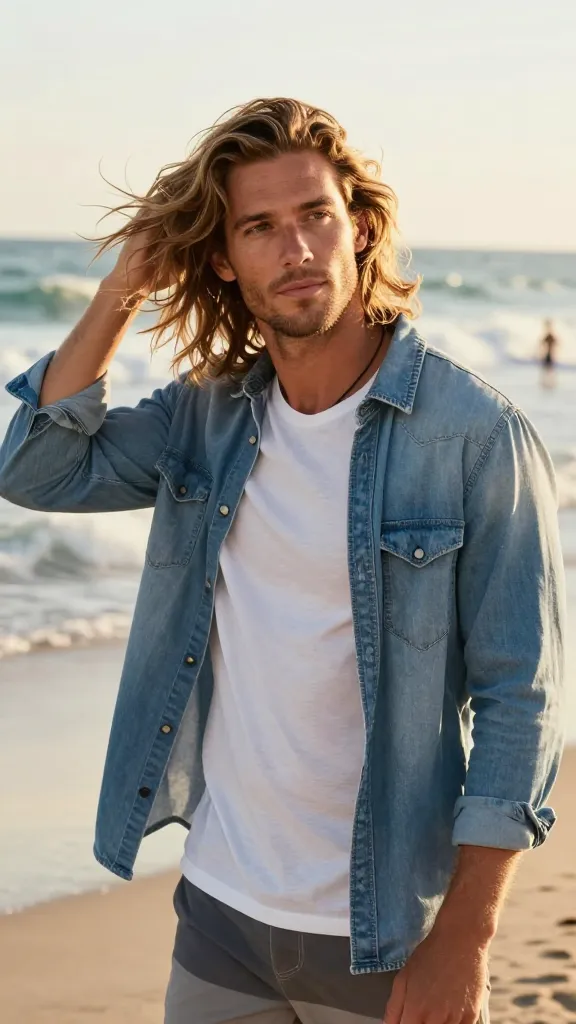 Long Hairstyles for Men: 9 Viral Ideas You’ll Want Now 5 Laid-Back Surfer Waves