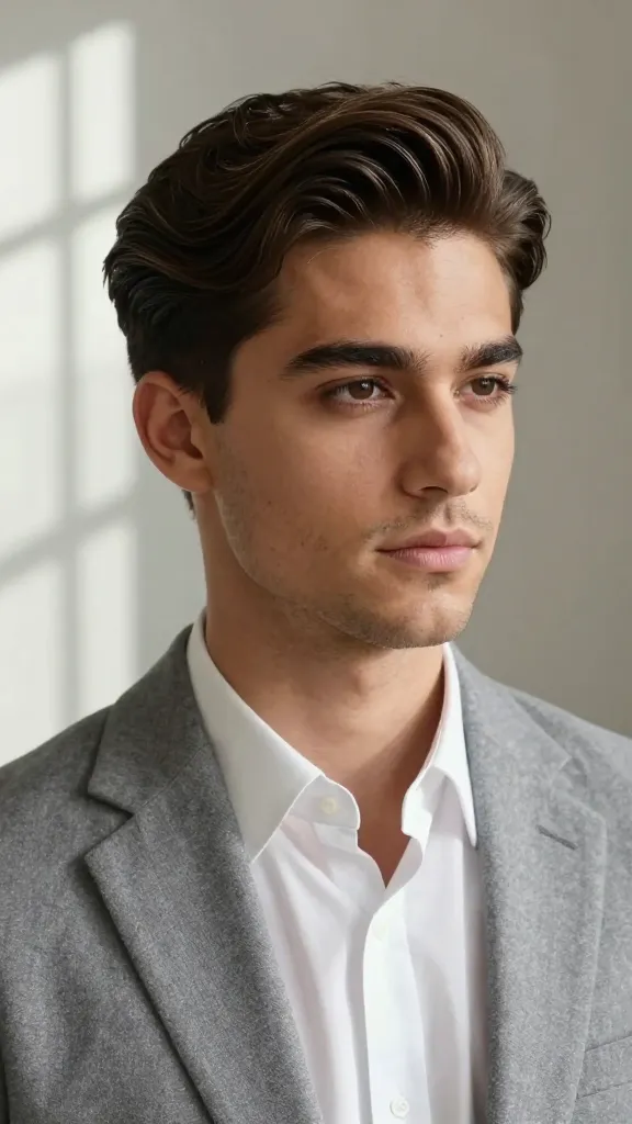 8 Medium Length Hairstyles for Men Ideas That Turn Heads 9 Swept-Back Side Part With Natural Volume