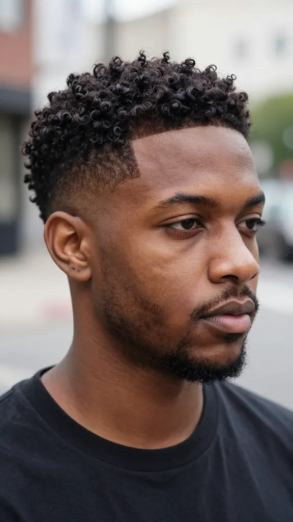 10 Crew Cut Hairstyles for Men That Look Insanely Sharp 9 Curly Crew With Defined Edge-Up