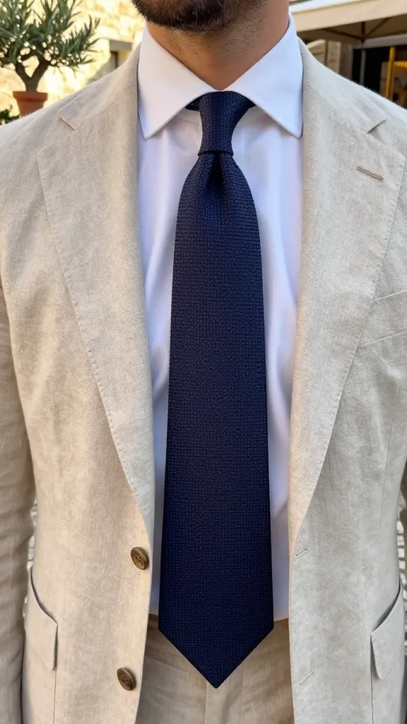 Upgrade Your Style with 12 Summer Ties for Men Ideas 11 Grenadine Ties: Airy Texture, Big Impact
