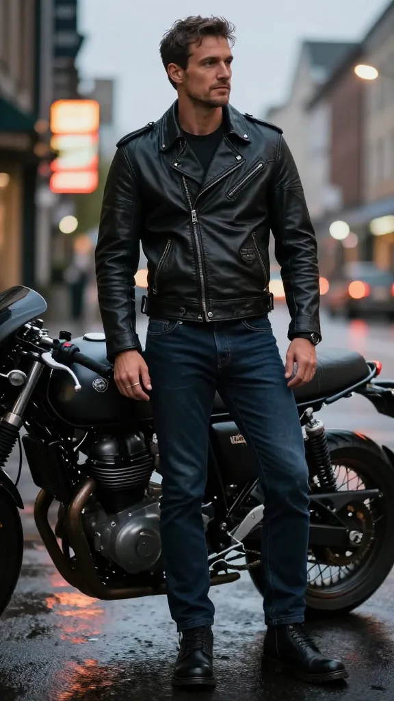 Biker Fashion for Men: 9 Bold Outfit Ideas 3 Own the Perfect Leather Jacket