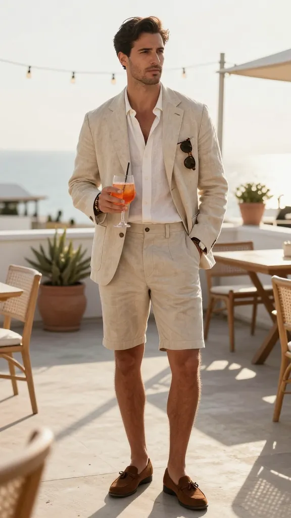 Upgrade Your Style: 10 Blazer Outfits for Men Ideas 9 Summer Sharp: Linen Blazer With Breezy Layers