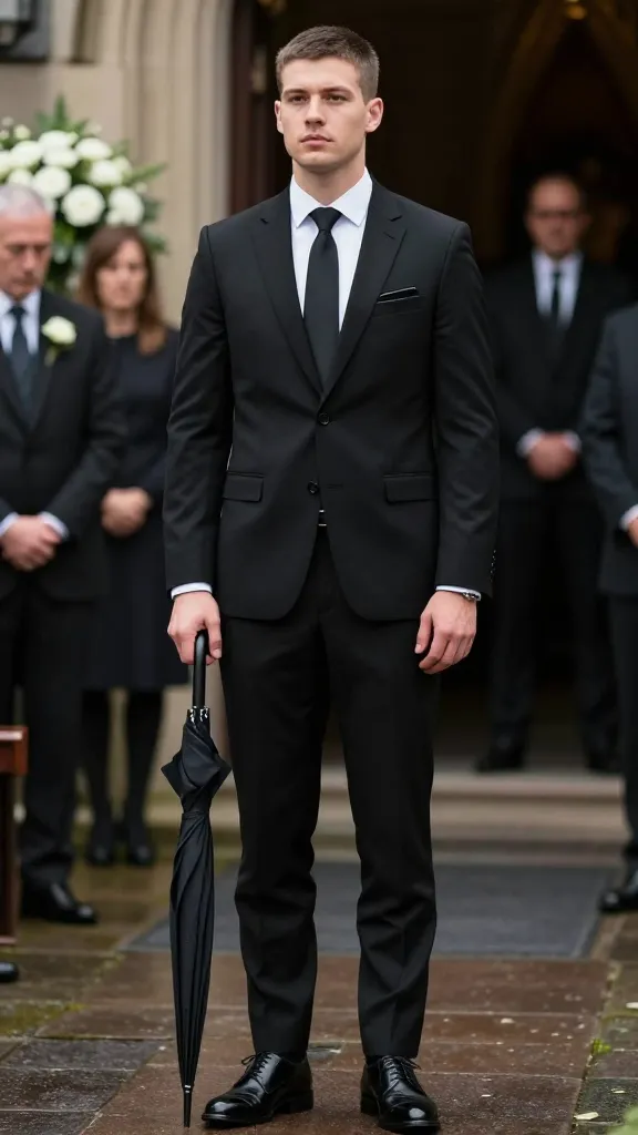 Men’s Funeral Outfit Ideas: 8 Options That Always Look Right 5 Classic Black Suit, No Notes