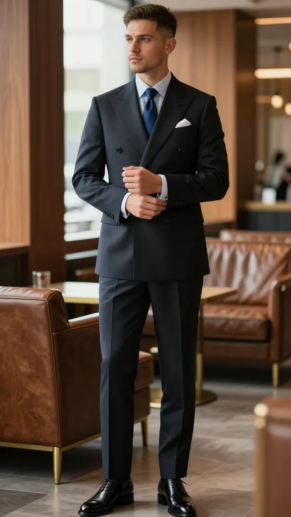 7 Men's Engagement Outfit Ideas for a Sharp Look 8 Double-Breasted Power Move