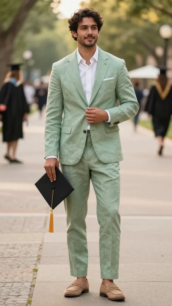 12 Graduation Suit Ideas That Make a Statement 7 Linen-Look Hero: Breezy Without the Wrinkles
