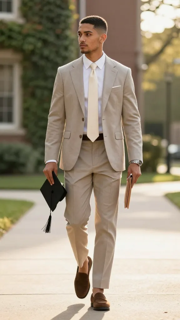 12 Graduation Suit Ideas That Make a Statement 11 Minimalist Neutrals: Stone, Taupe, And Quiet Luxury