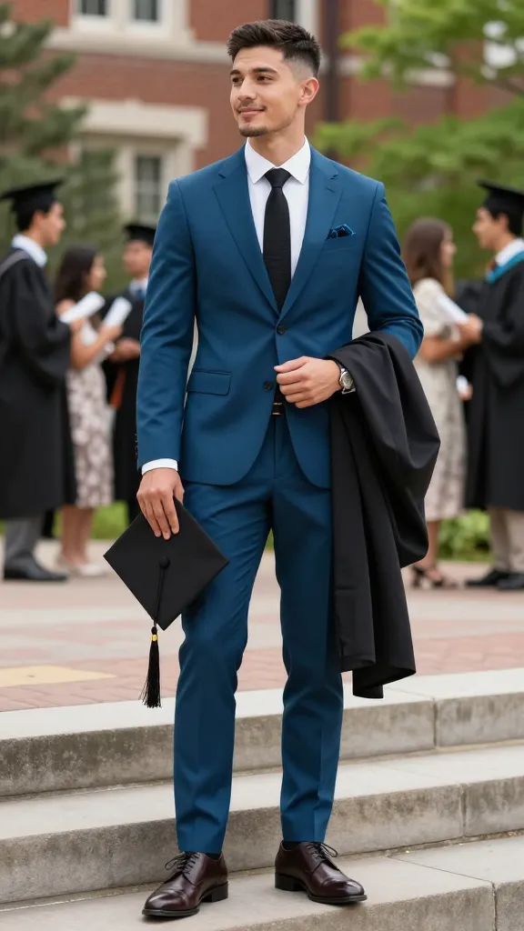 12 Graduation Suit Ideas That Make a Statement 14 Color Pop (But Smart): Burgundy, Forest, Or Deep Teal