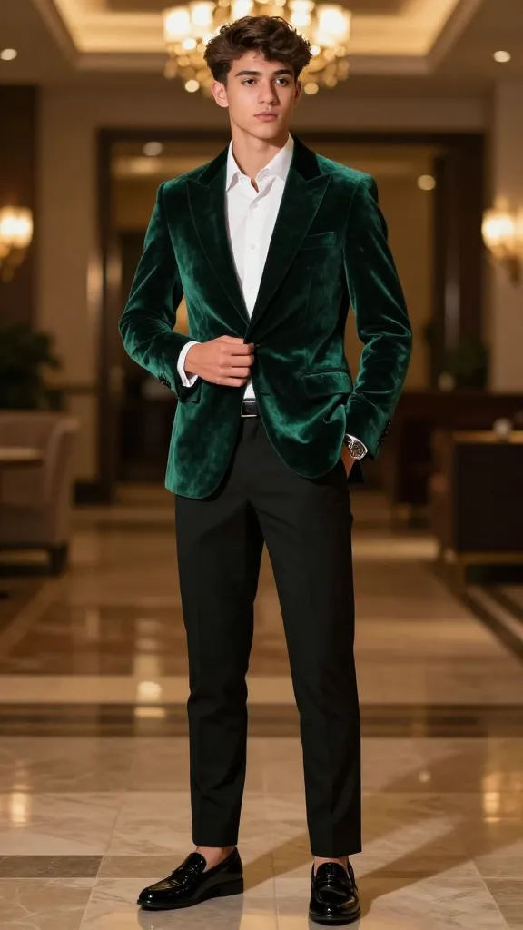 11 Prom Suit for Men That Steal the Show 8 Textured Velvet Jacket