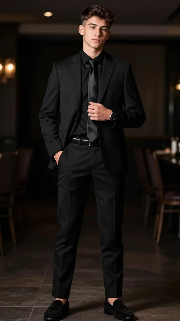 11 Prom Suit for Men That Steal the Show 11 Modern Monochrome Blackout