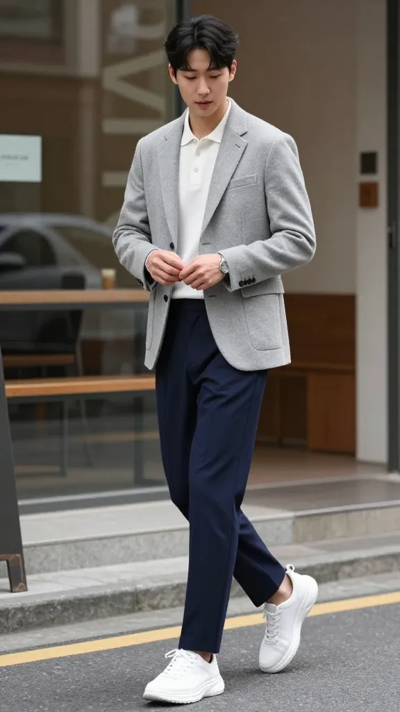 Upgrade Your Style with 12 Korean Smart Casual Men Ideas 10 Technical Sneakers With Tailored Pieces