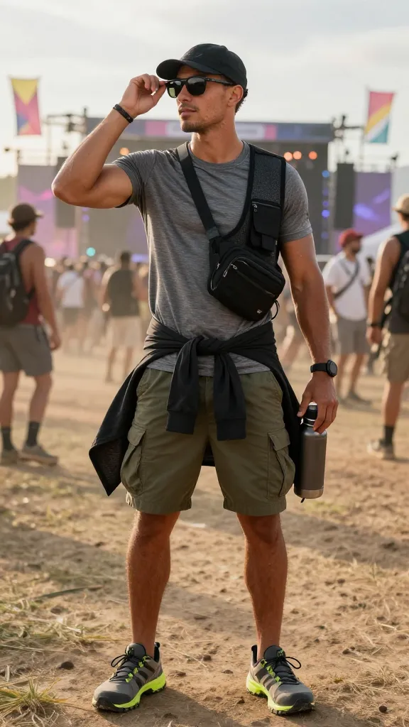 10 Concert Outfits for Men That Hit Every Vibe 9 Festival-Ready Utility Look