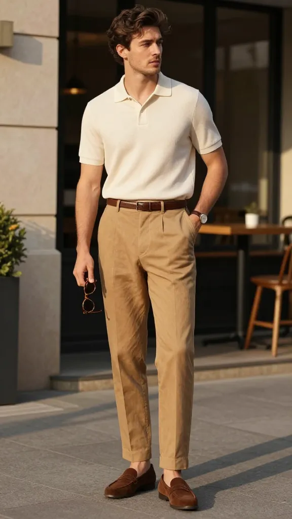 Men’s Summer Casual Outfit: 7 Ideas for Every Occasion 9 Smart-Casual Heat Hack: Knit Polo + Chinos