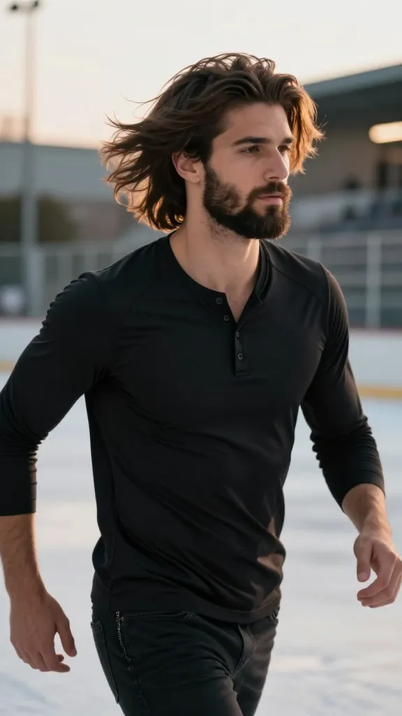 Viral 11 Flow Haircut with Beard Ideas for Men Today 5 Hockey Flow With a Square Beard Shape