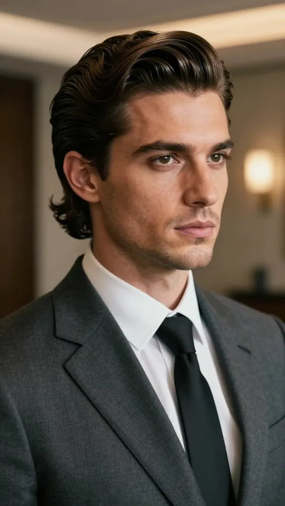 Flow Hairstyle for Men: 10 Ideas That Feels Fresh & Modern 9 Slick-Wave Retro Flow