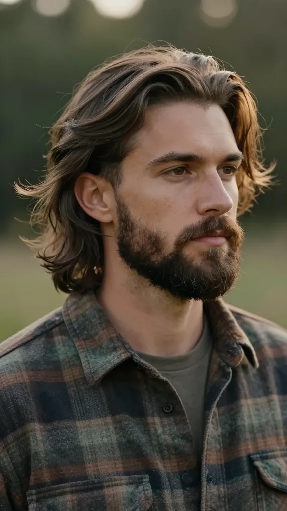 9 Flow Haircut for Men Ideas Guys Are Stealing This Year 9 Rugged Flow With Beard Balance