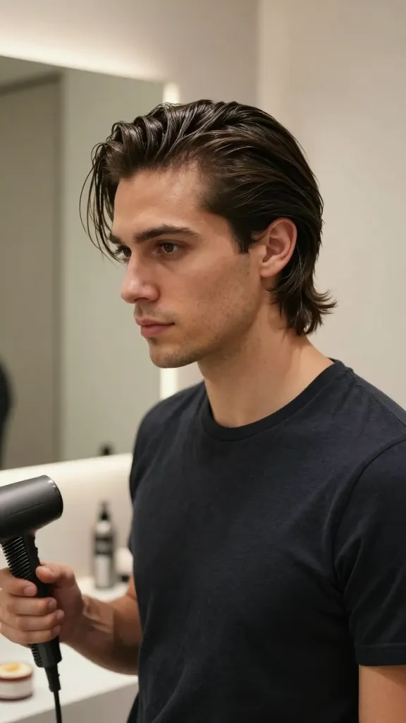 Viral 7 Growing Out Hair Hairstyles Ideas for Men 8 Slicked-Back (But Soft) Sweep