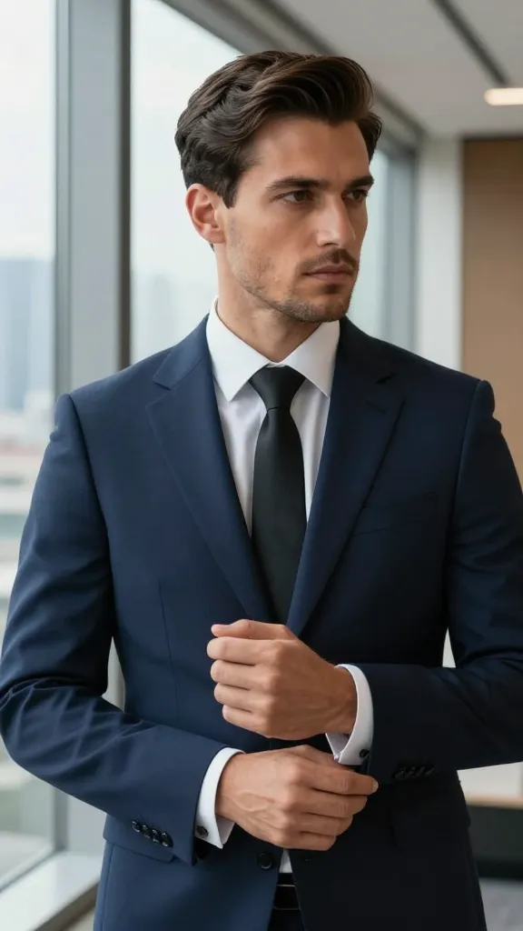 11 Hairstyles with Suits That Look Perfect 3 Classic Side Part, Sharpened