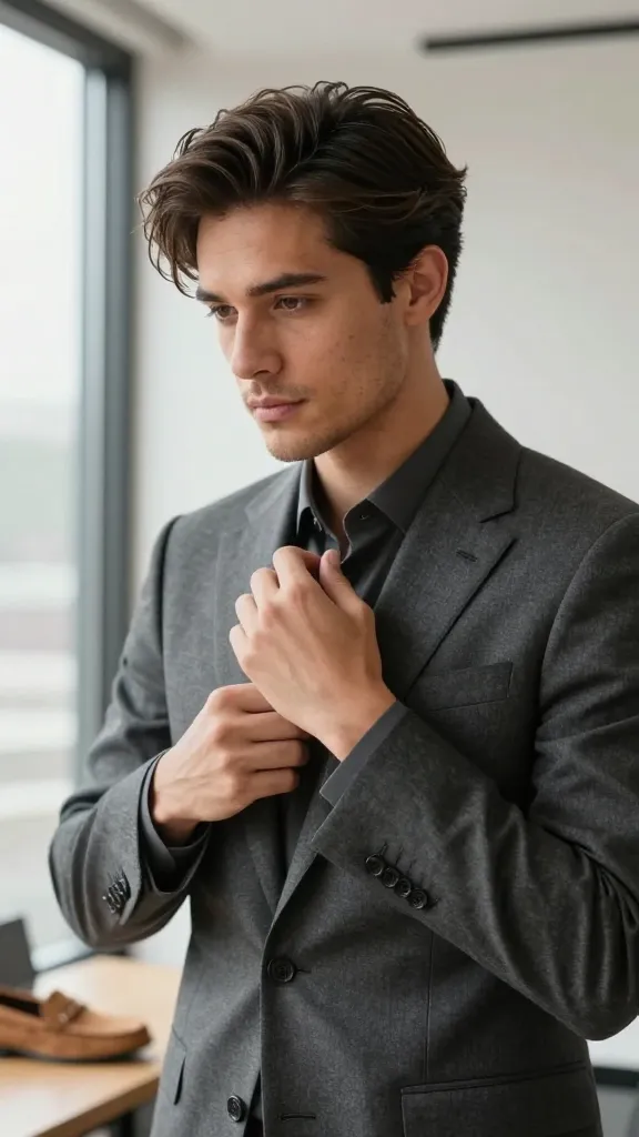 11 Hairstyles with Suits That Look Perfect 6 Soft Quiff With Minimal Effort