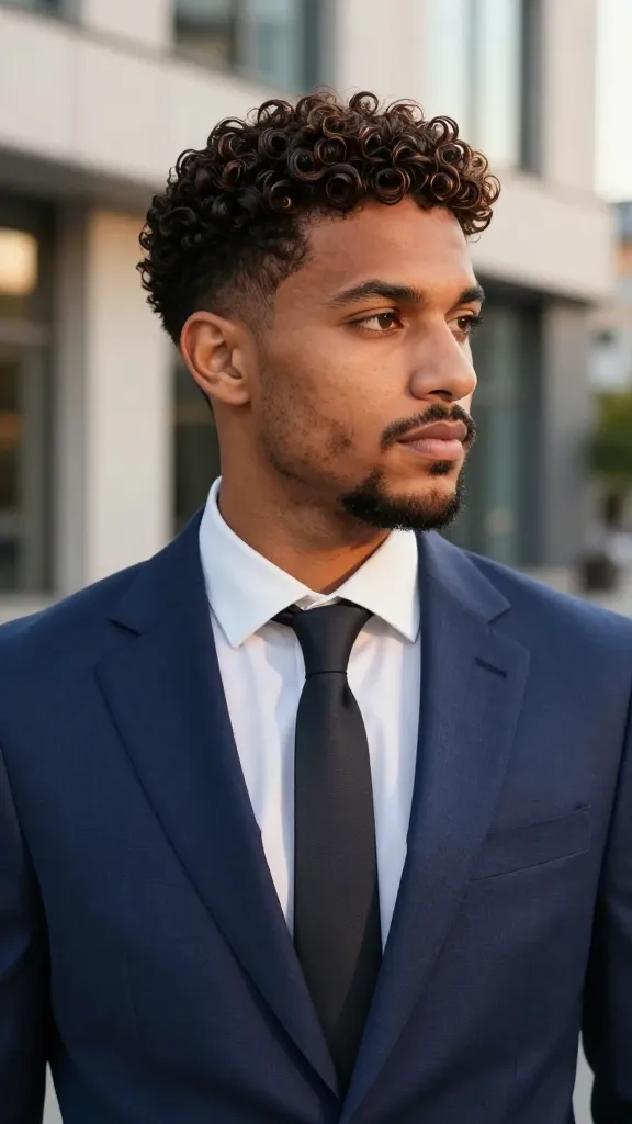 11 Hairstyles with Suits That Look Perfect 11 Natural Curls With Defined Edges