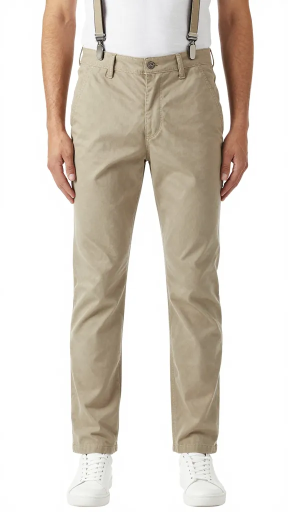 Bold Suspenders Vintage Vs Modern Style 4 modern clip-on suspenders on slim mid-rise chinos, studio lighting