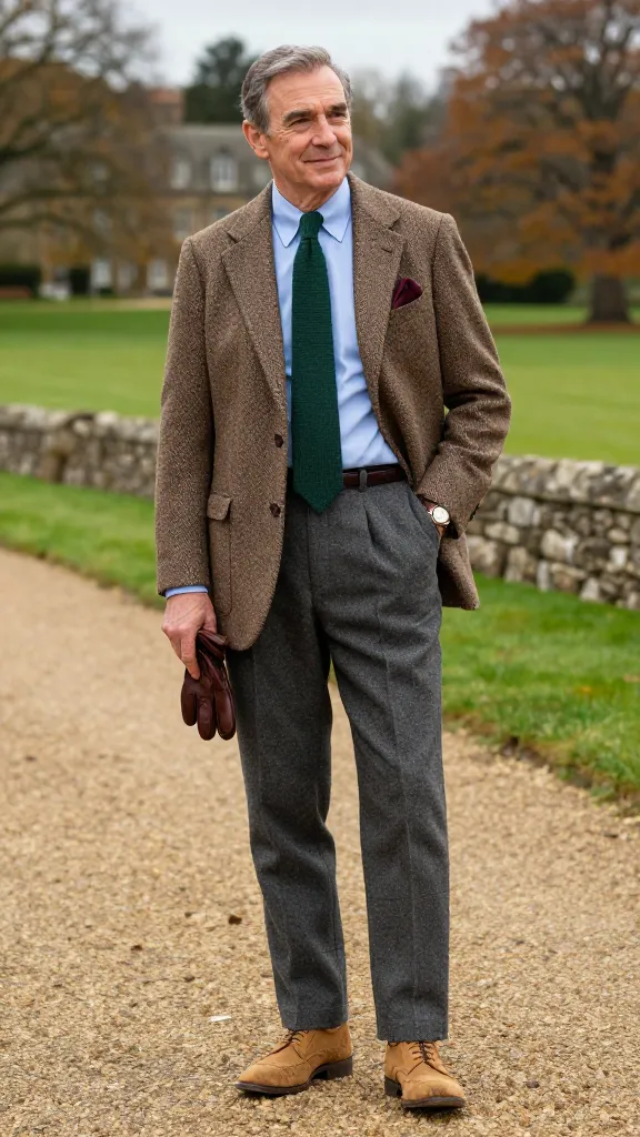 8 Old Money Outfit Men Ideas That Look Effortlessly Rich 9 Country Club Casual: Rugged Tweed Meets Refined Layers