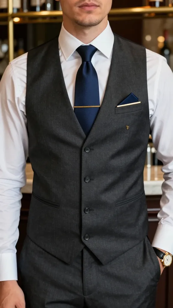 Waistcoat Accessories: 12 Stylish Ways to Upgrade Your Look 8 Collar Chains And Bar Swag