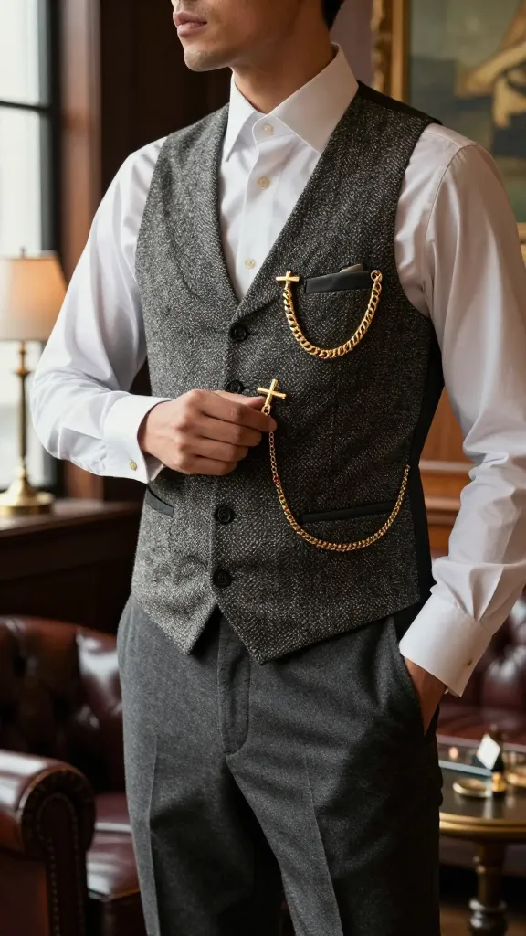 Waistcoat Accessories: 12 Stylish Ways to Upgrade Your Look 10 Chains And Albert Chains For The Win